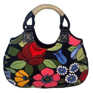 Isabella Fiore floral purse please see last picture for storage damage